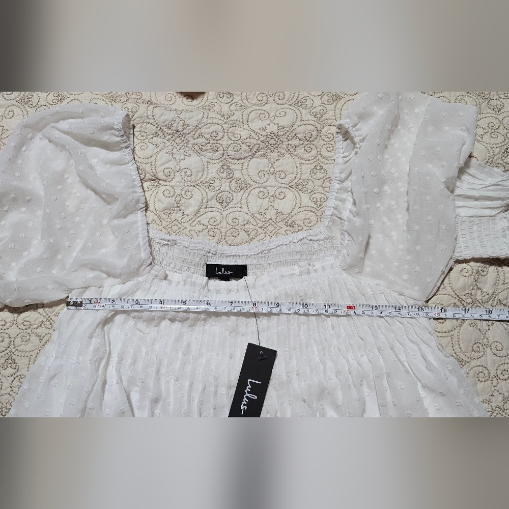 White Textured Blouse by Lulu's